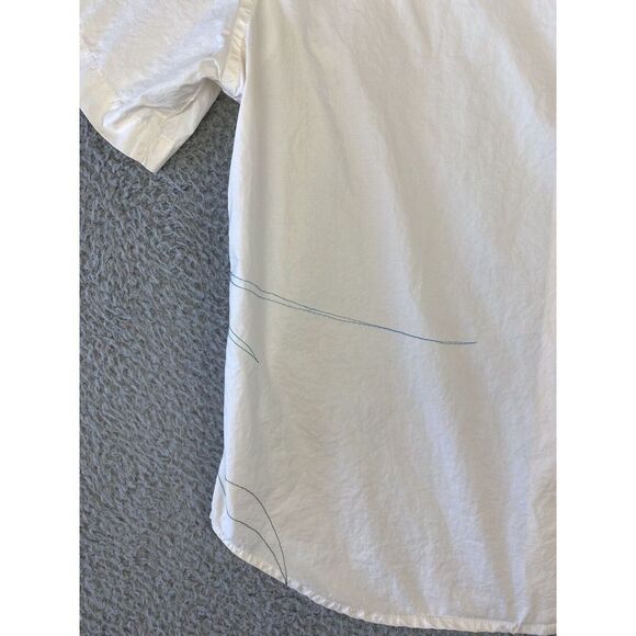 Rohka Button Up Shirt Mens Small/Medium Abstract Embroidered - Picture 9 of 9
